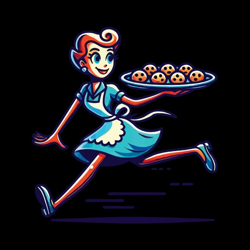 Boulanger joyeux servant des biscuits frais