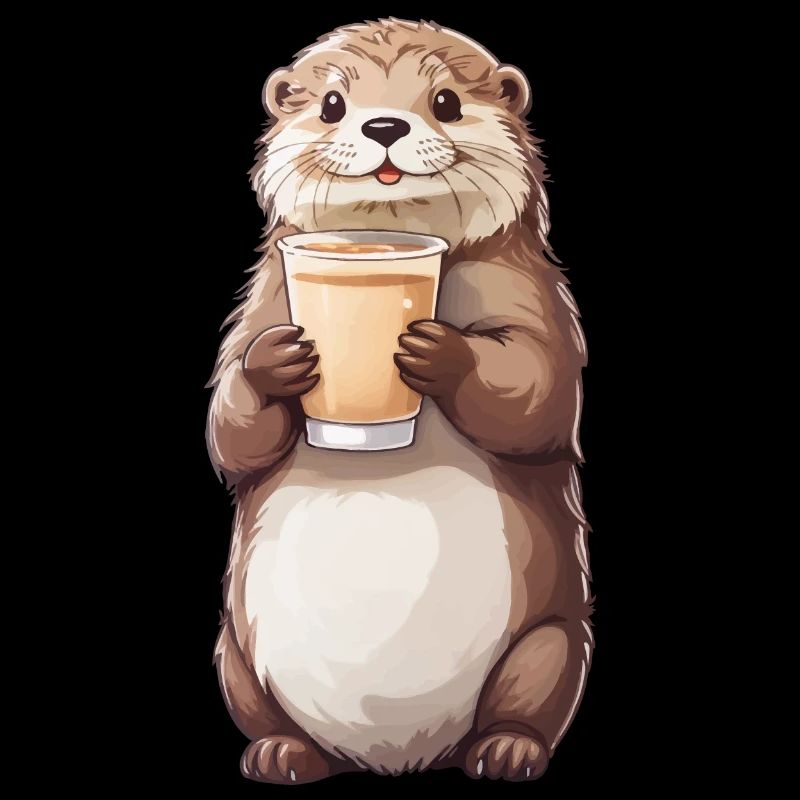 Otter Latte Lover Coffee Design