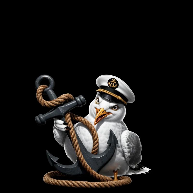 Sylt what else! funny seagull with anchor