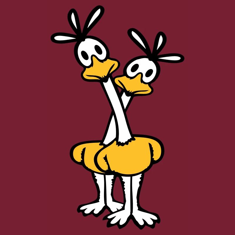 2 Road Runner Couple Coucou Oiseau Long Cou