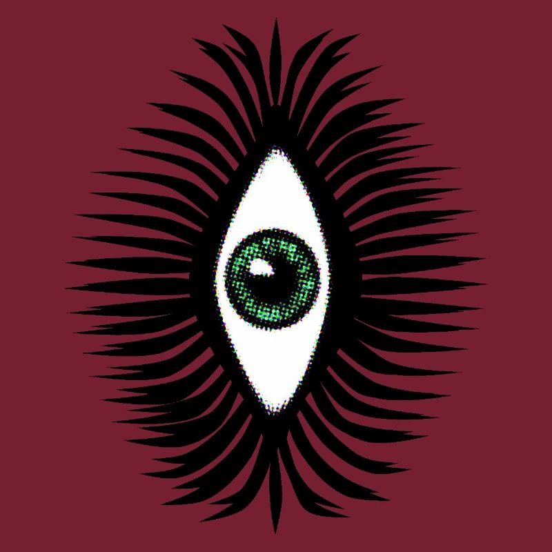 Lucky Amulet Eye Psychedelic Green Vertical