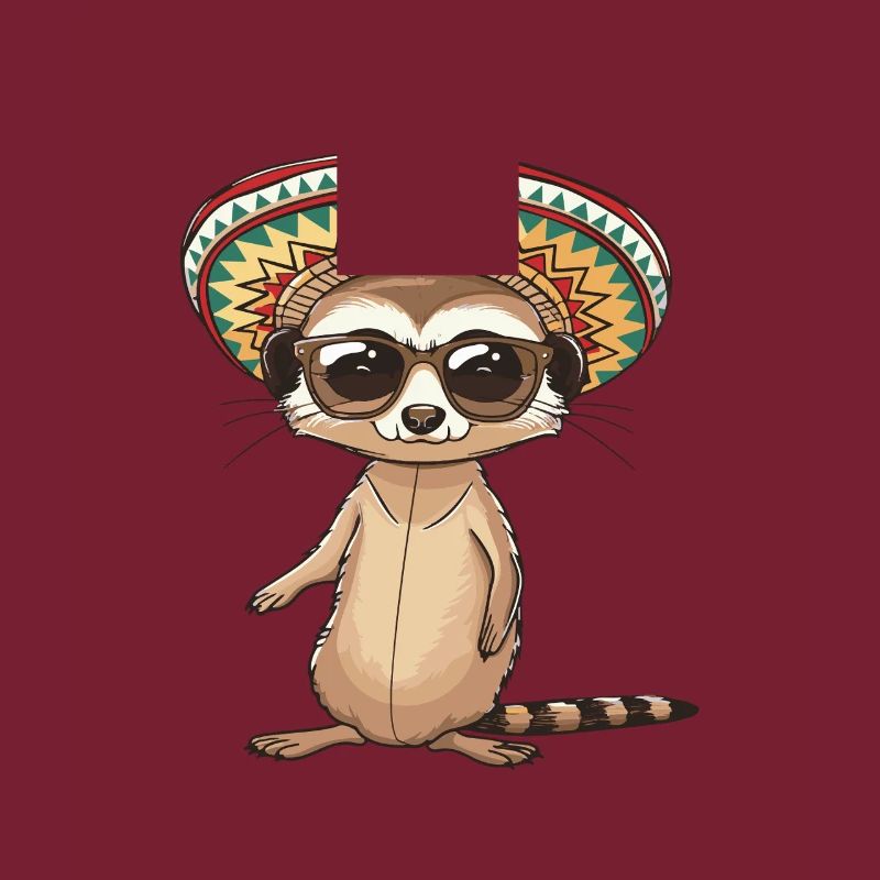 Erdmännchen Lustig Sombrero