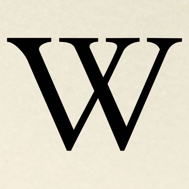 Wikipédia W (noir)