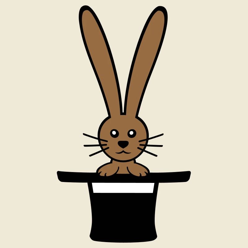 Lapin Chapeau Haut de forme Sorcier Lapin Sorcier Mignon