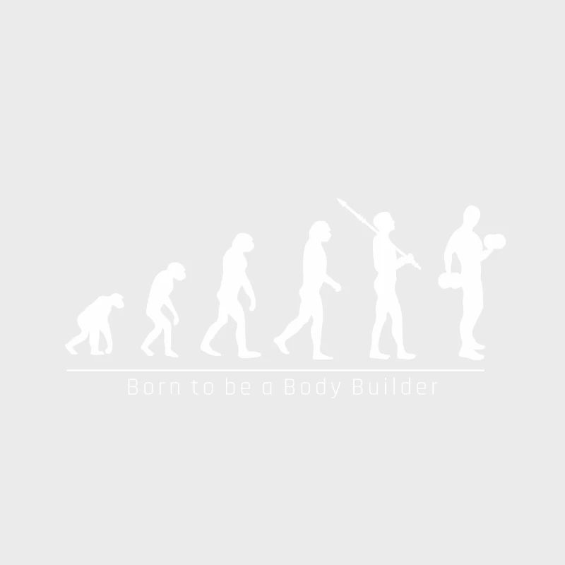 Evolution bodybuilder funny cool gift