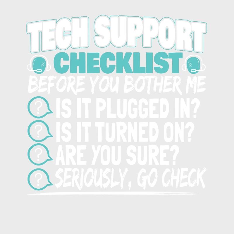 Tech Support Checklist Administrator technicien
