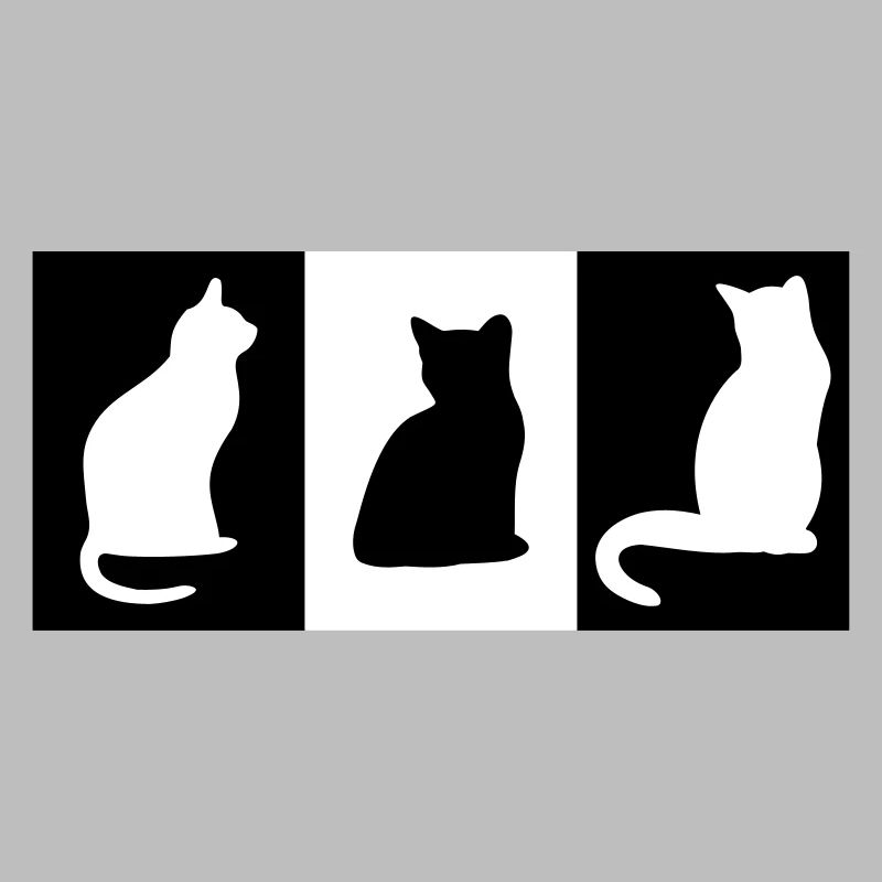 DZ0004 Statue de chat de tuile de chat