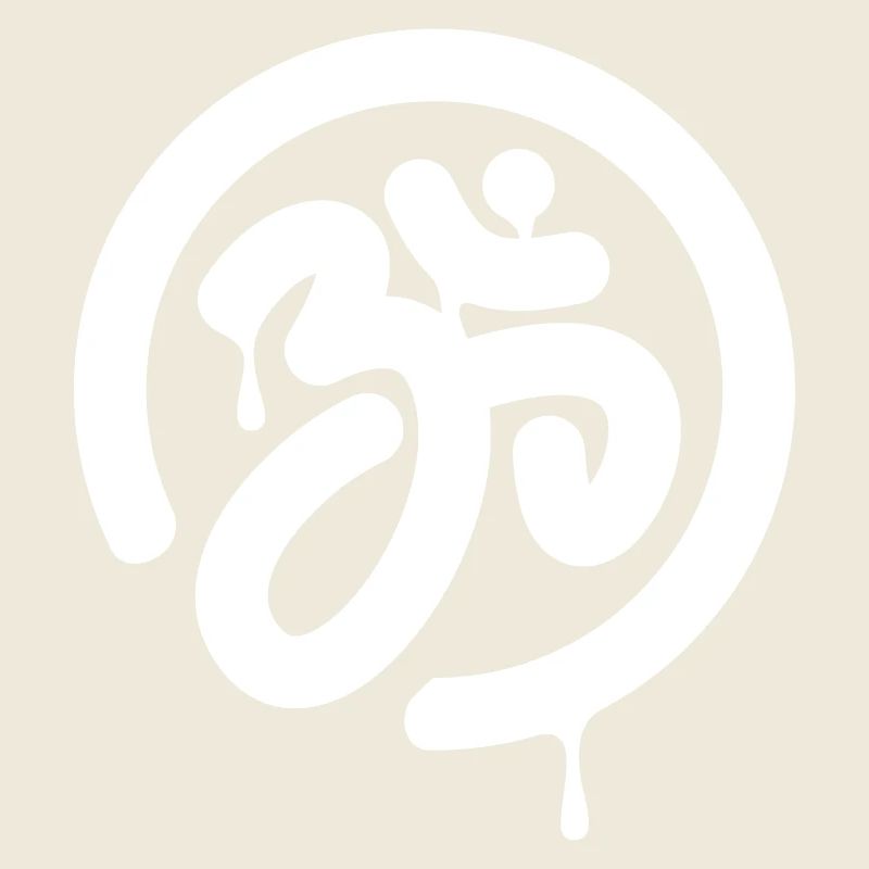 Graffiti OM in tag style with drips in circle