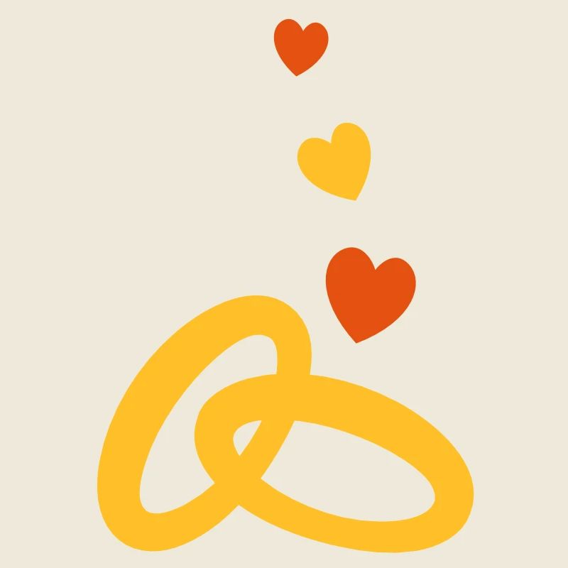 zwei Gold-Ringe mit der Ehe Hochzeit