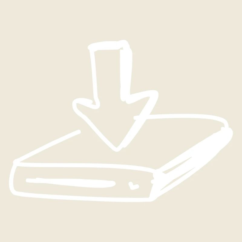 Hard disk with arrow