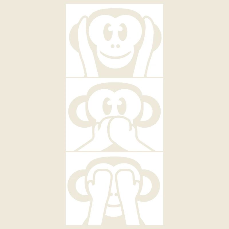 3 singes sages n’entendent rien dire voir s’amuser avec les singes