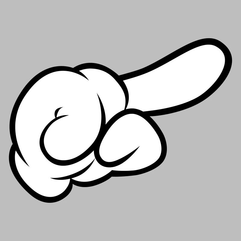 Comic Hand Pointing (Right)