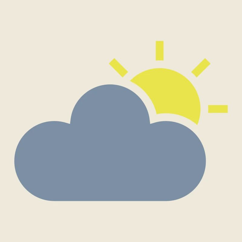 weather symbol - sun & cloud