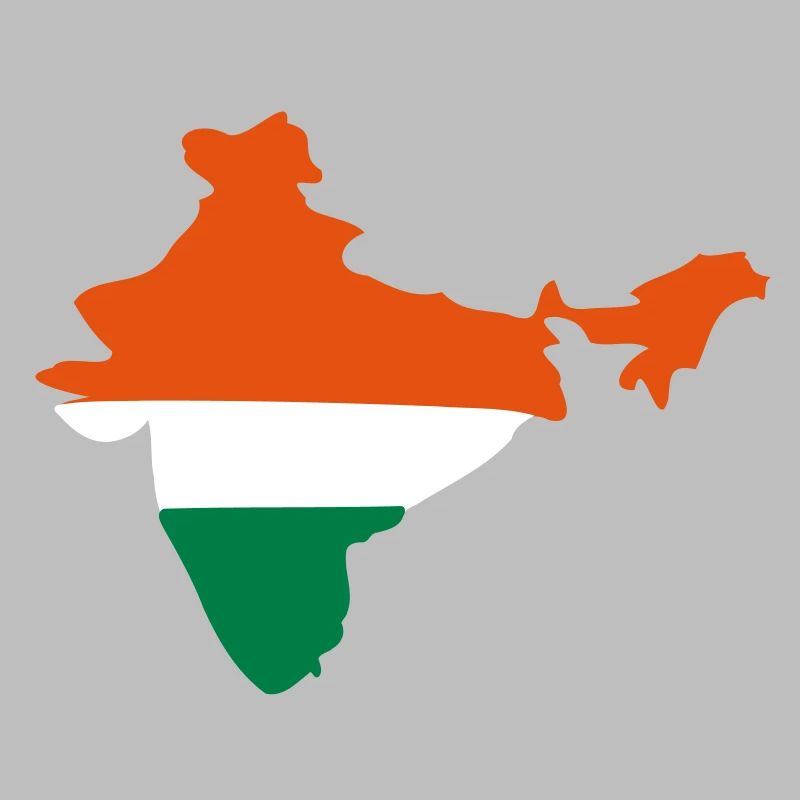 India Map Flag Inde