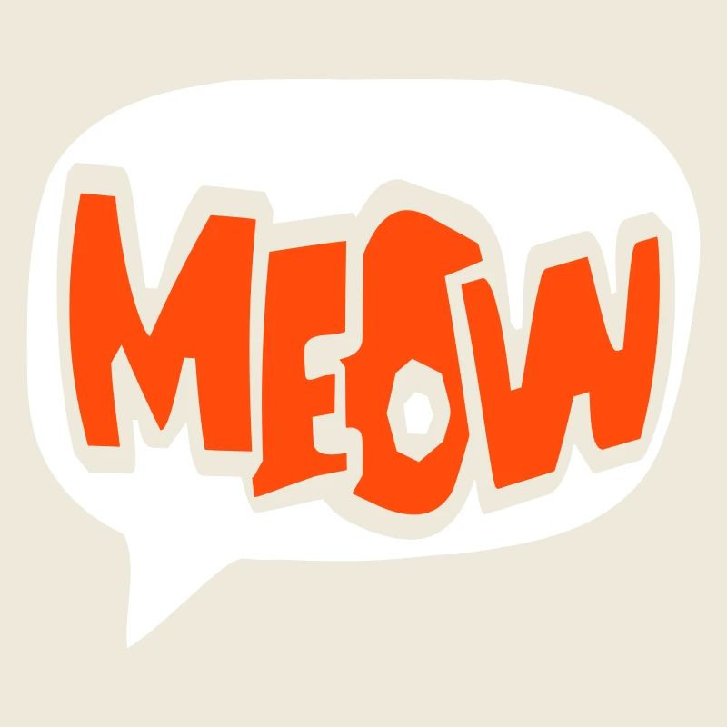 Meow Cat Meow Letters Speech Bubble Text Quote