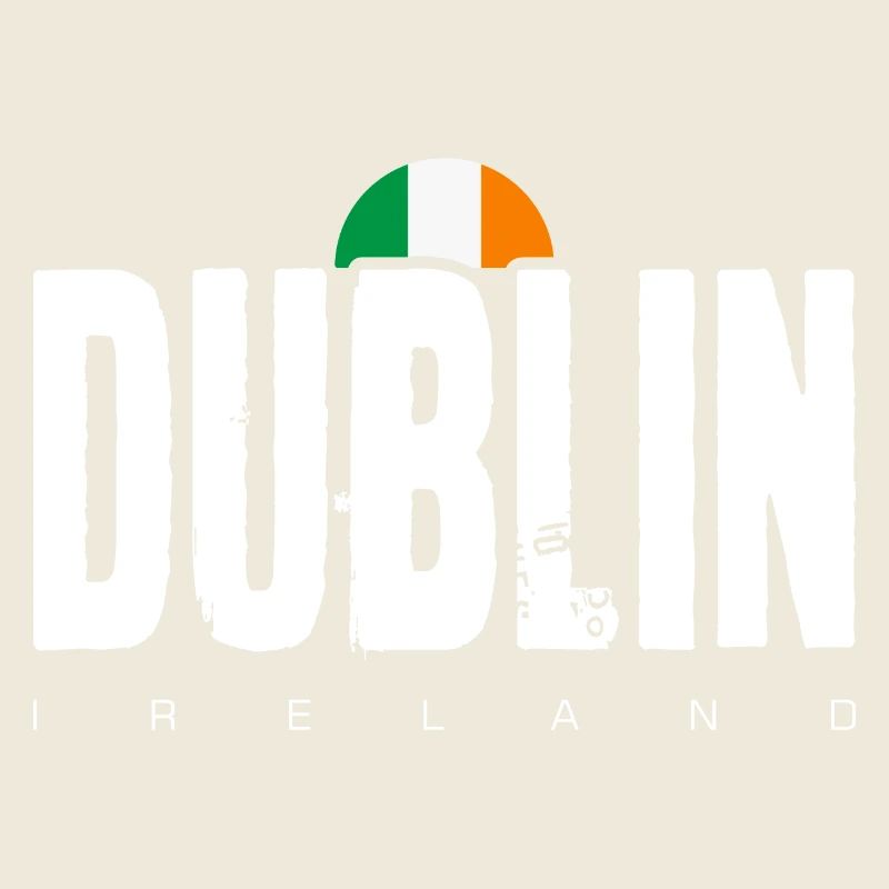 Mot-symbole en gras de Dublin Drapeau irlandais