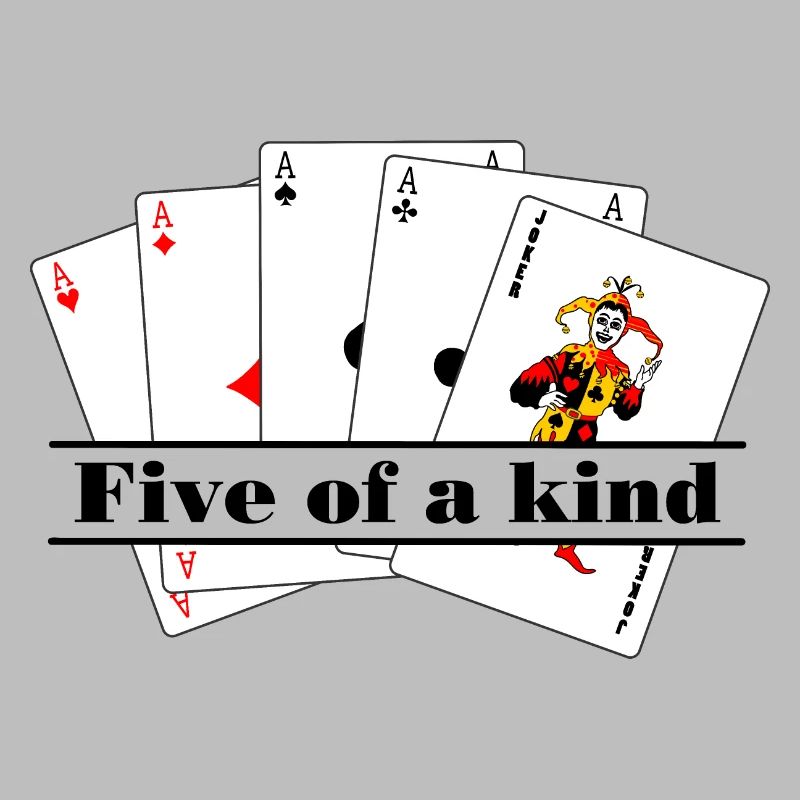 Five of a kind text banner
