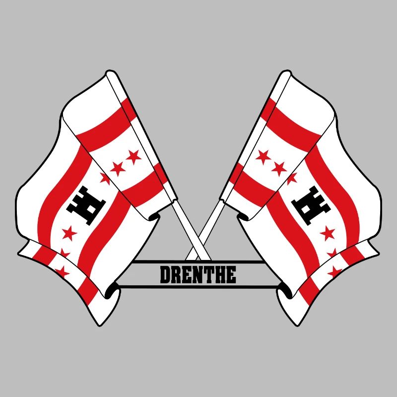 Zwei Flaggen mit dem Text DRENTHE