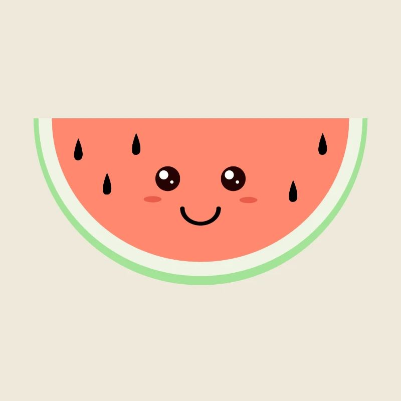 Pastèque heureuse de Kawaii