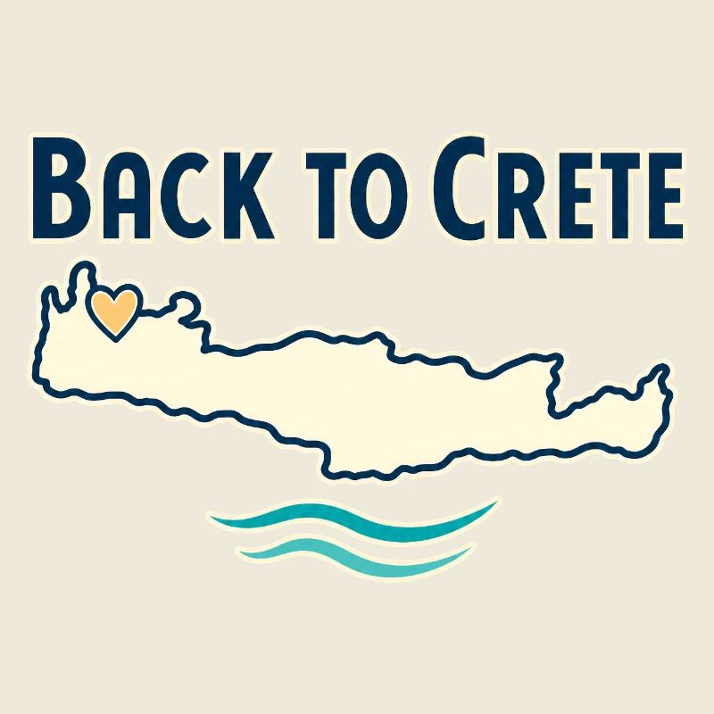 Back to Crete Greece Vacation Memory for Island Tr