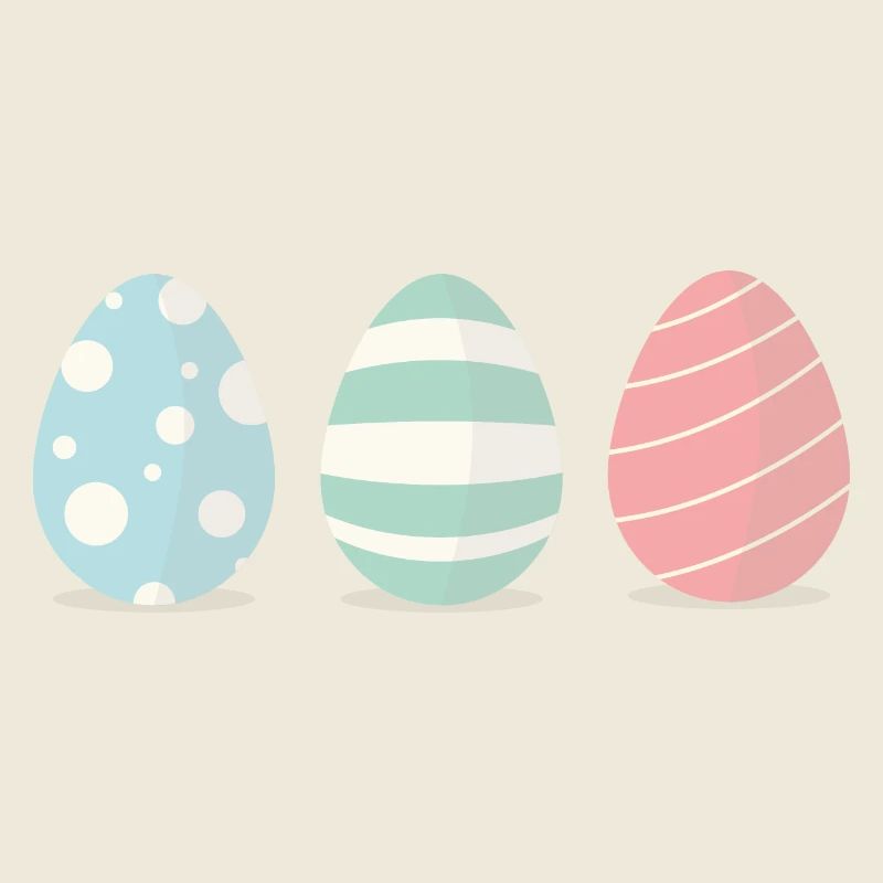 Three Easter eggs