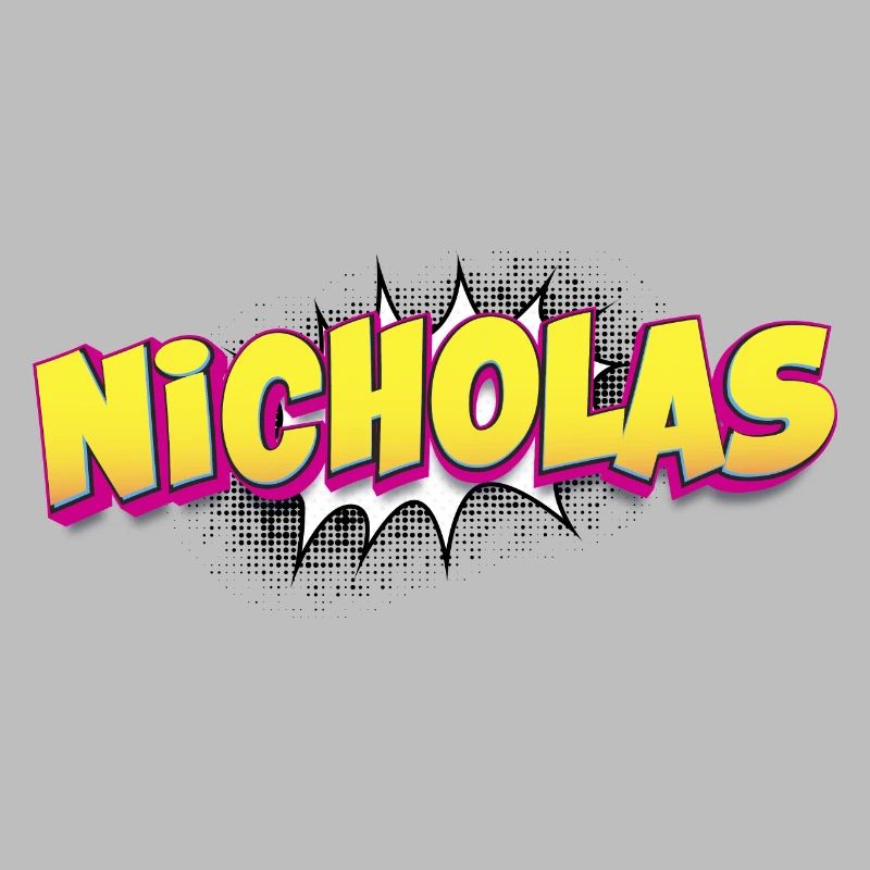 Nicholas Custom Name Comic Book Style Pop Art,