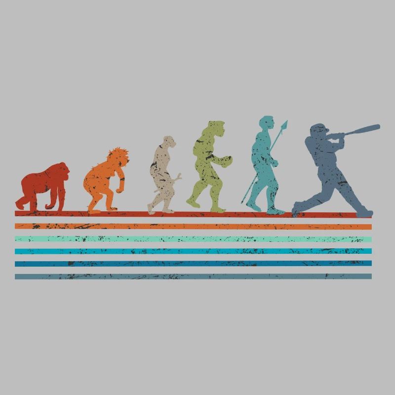 Évolution rétro vintage baseball