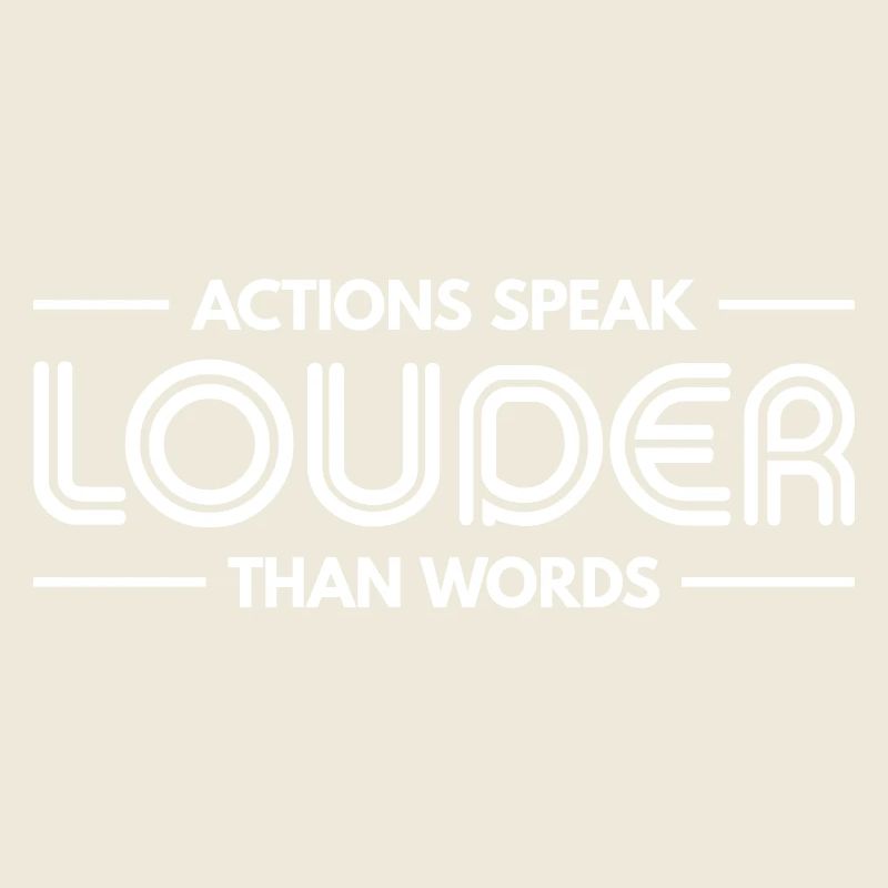 Les actions sont plus éloquentes que les mots - Motivation Gift