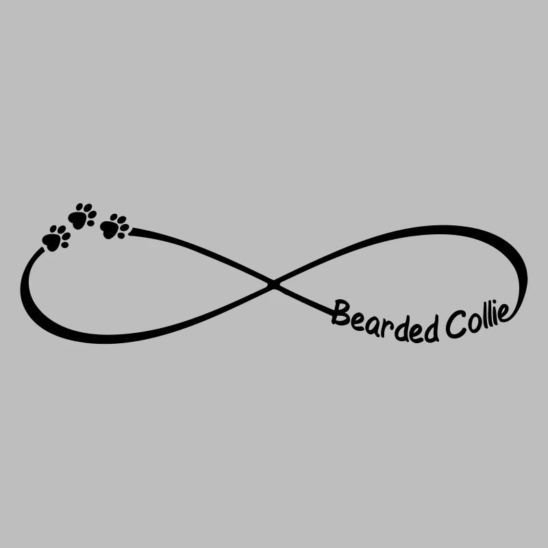 bearded collie Infinity Unendlichkeitssymbol Hunde