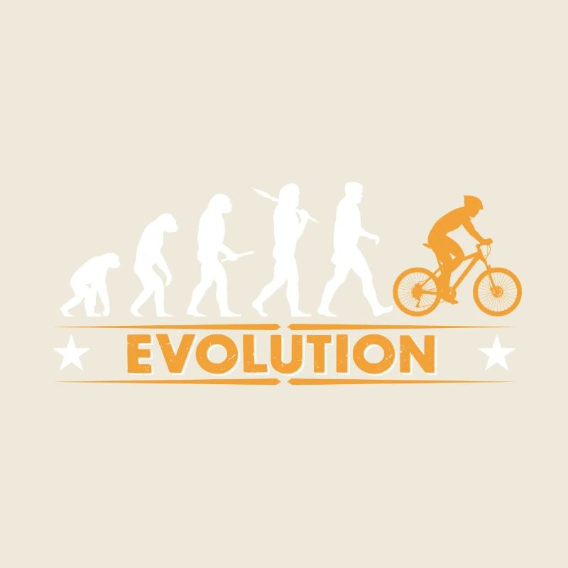 Evolution de vélo de montagne - orange/blanc