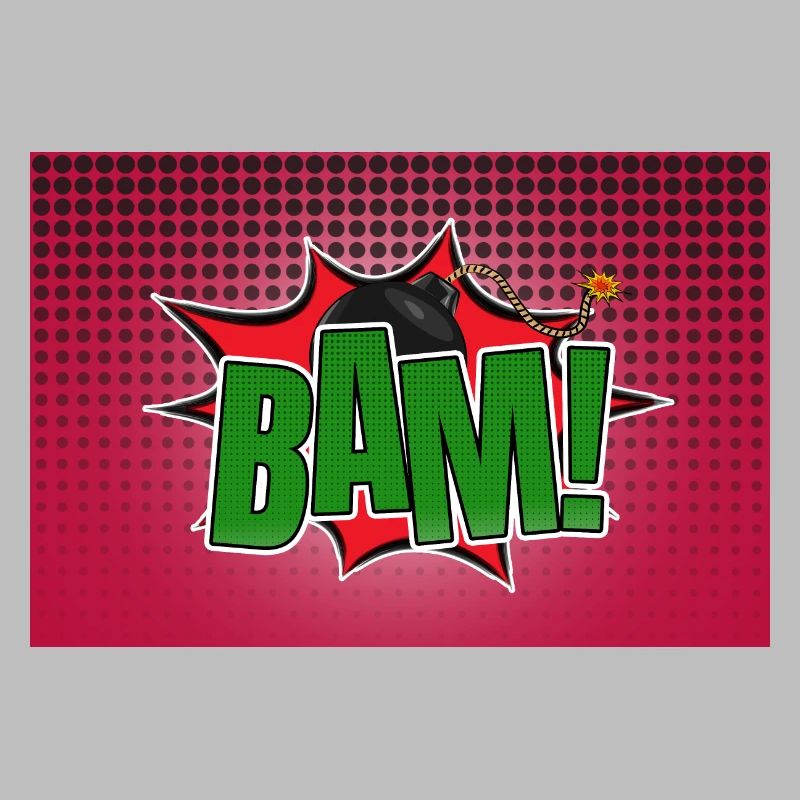 Bam! Lettrage graffiti de style bande dessinée