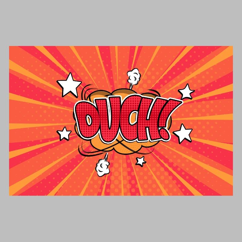 Au! Comic Style Bubble Graffiti Schriftzug