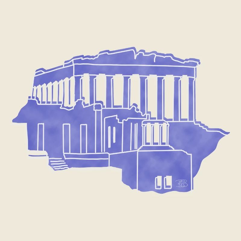 « Acropolis », design de lignes boho, série « Grèce »