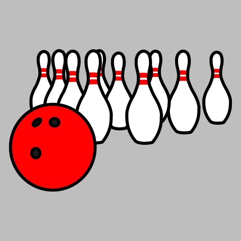 Bowlingkugel mit Pins
