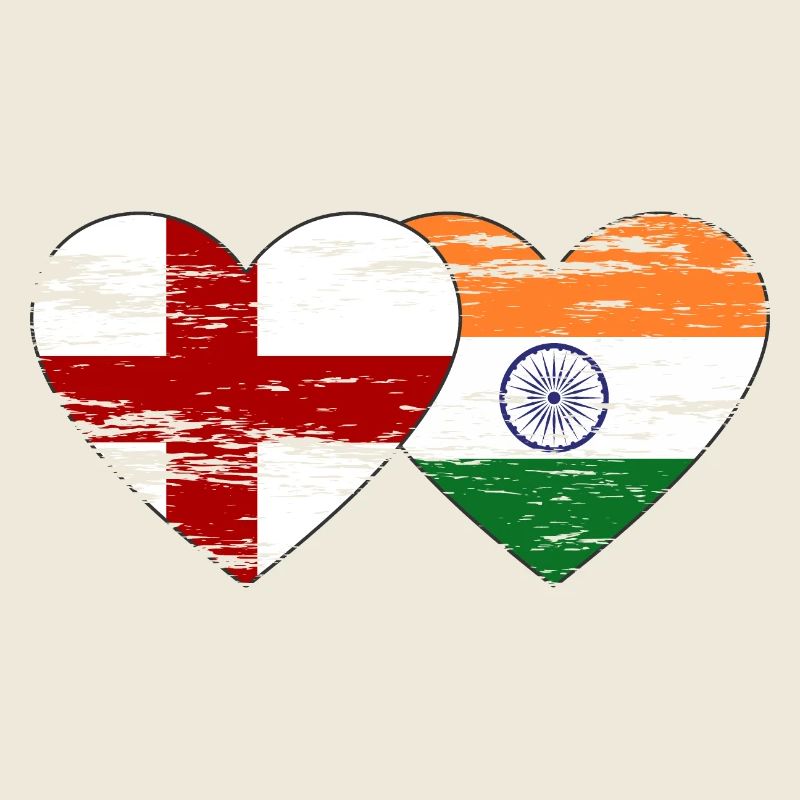 Drapeau de l’Angleterre et de l’Inde utilisé