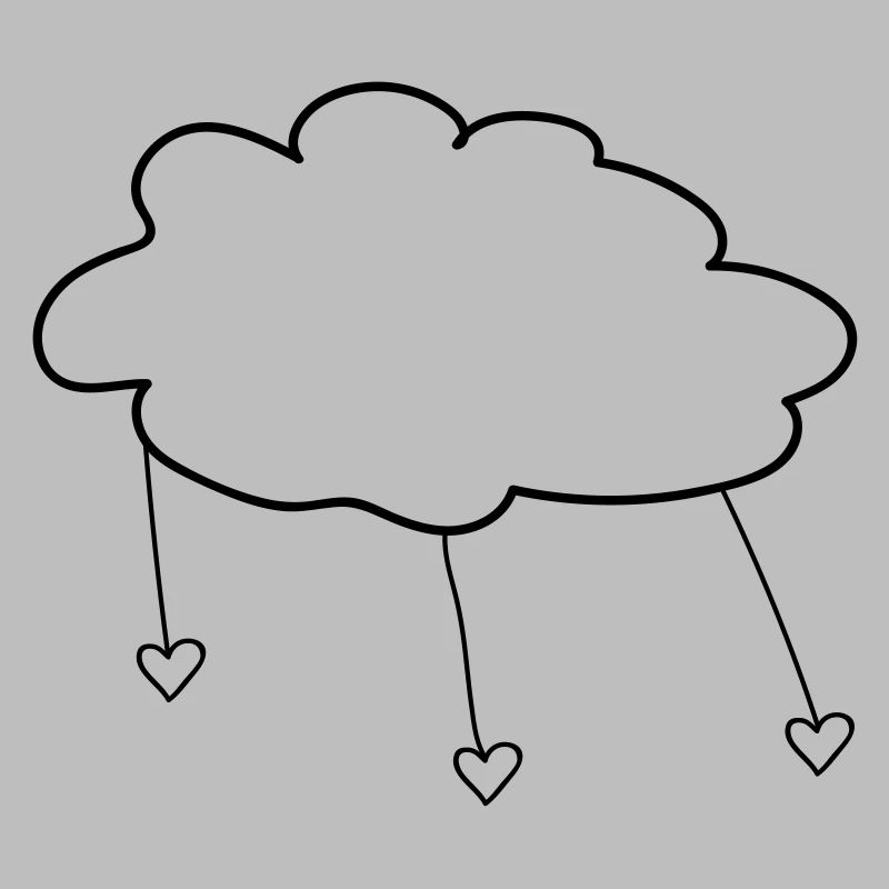 Cloud avec des coeurs