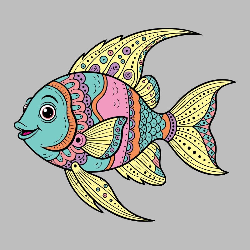 Colorful Psychedelic Coral Fish