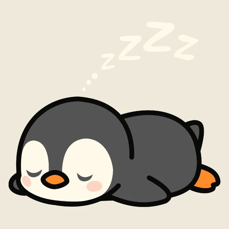 Süßes Pinguin-Nickerchen