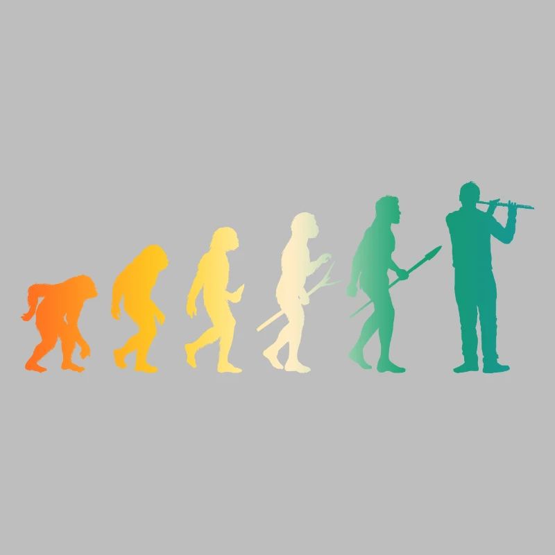 Flötist Evolution Querflöte