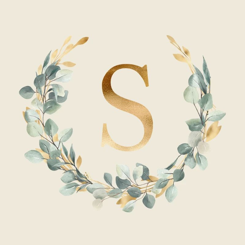 S Monogramm Eukalyptus Kranz