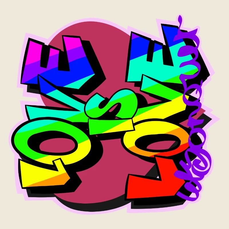 Bunte Graffiti-Wörter