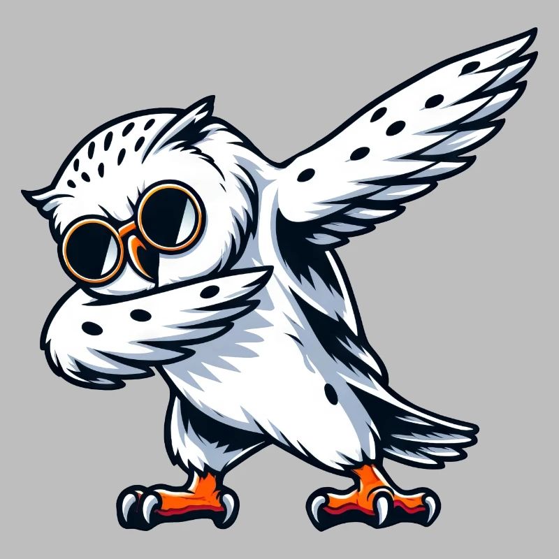 Coole Schneeeule Dabbing Pose