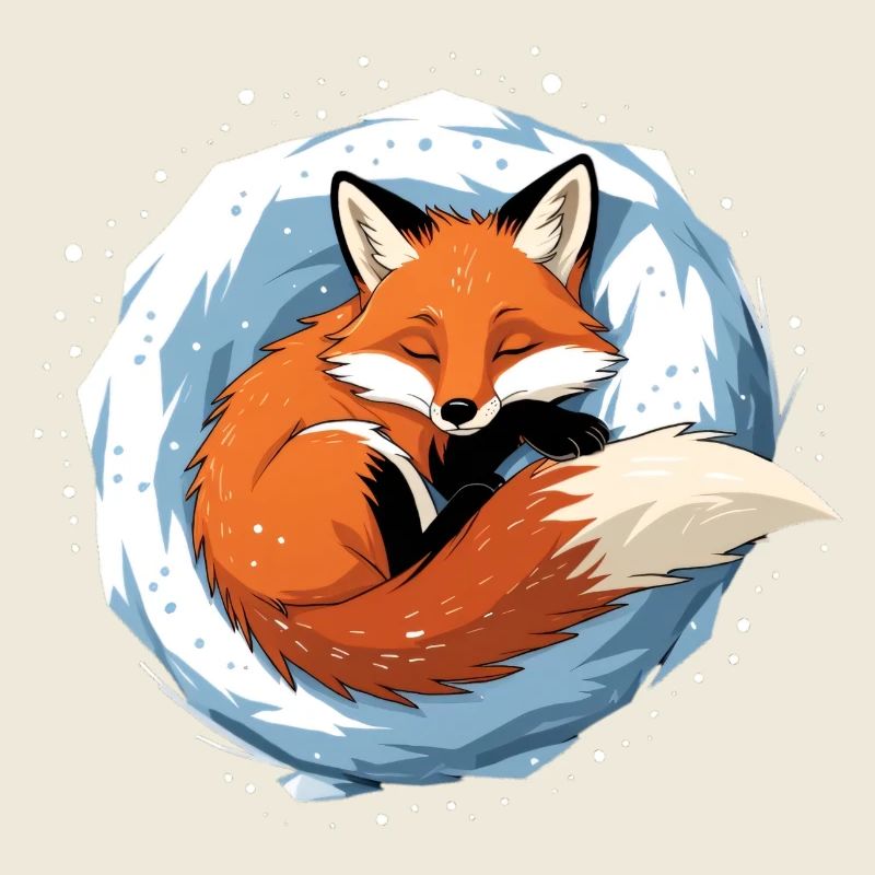 Renard d’hiver dans le cercle de glace