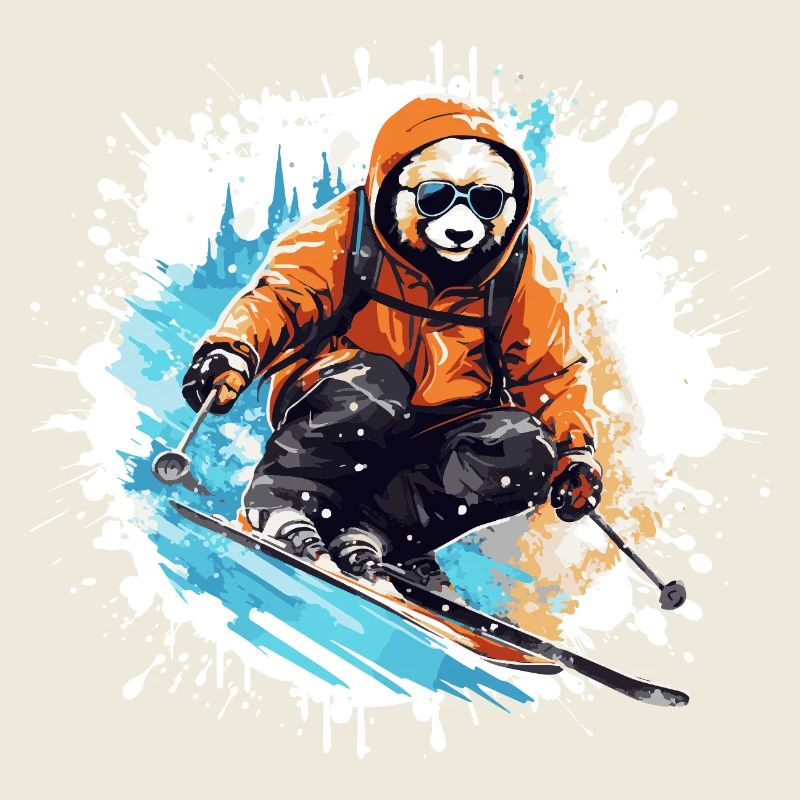 Panda Ski Skiing