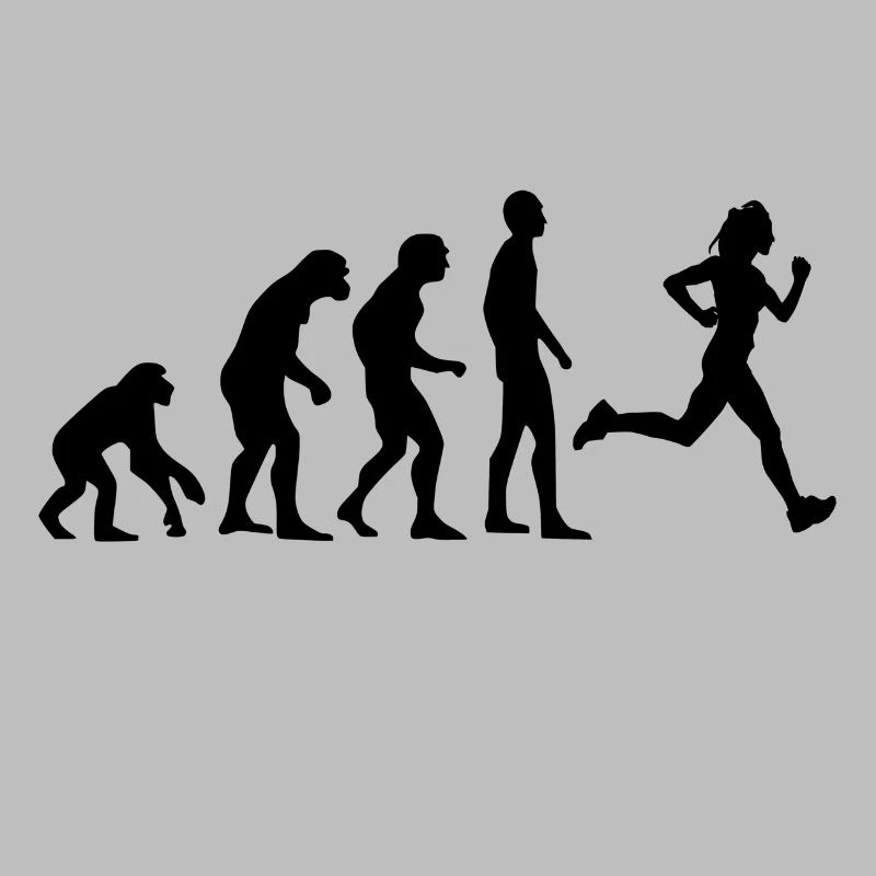 Human Evolution Running Jogging Joggen Geschenk