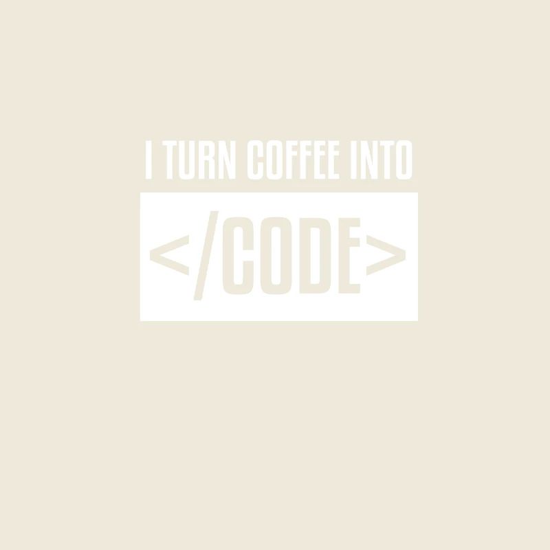 I turn coffee into code WHITE Computer T-Shirt