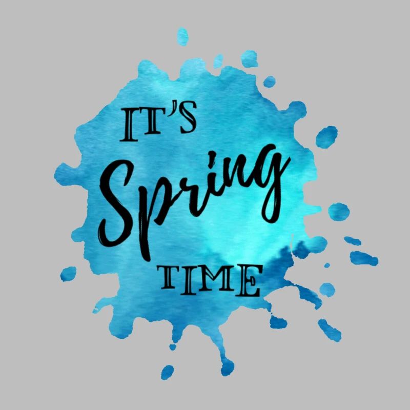 Farbklecks Blau "It's Spring Time"