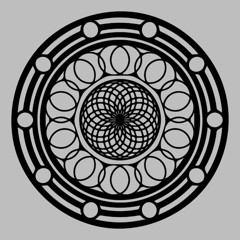 Geometric Flowers Mandala Round Pattern Shape