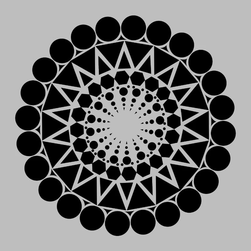 Geometric triangle mandala round pattern shape