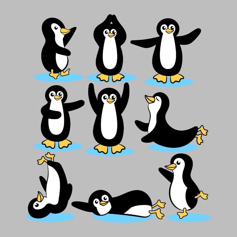 Cool Eislaufen Pinguin Arktis Eis Tier Vogel